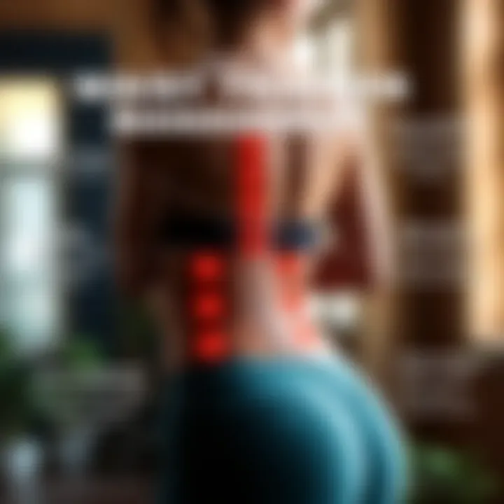 Infographic depicting the benefits of using the waist trimmer for posture and weight management.