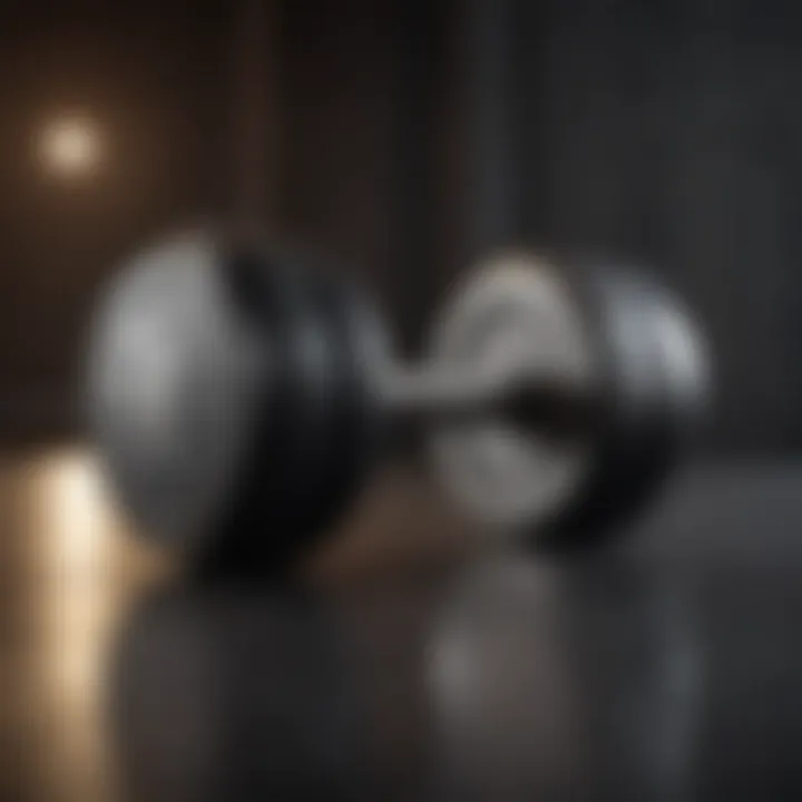 Different dumbbell designs arranged aesthetically