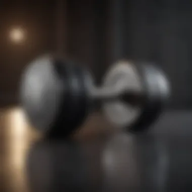Innovative Dumbbell Designs Different dumbbell designs arranged aesthetically