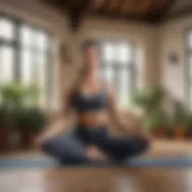 A serene environment showcasing an individual engaging in yoga, highlighting the importance of mindfulness in weight management.