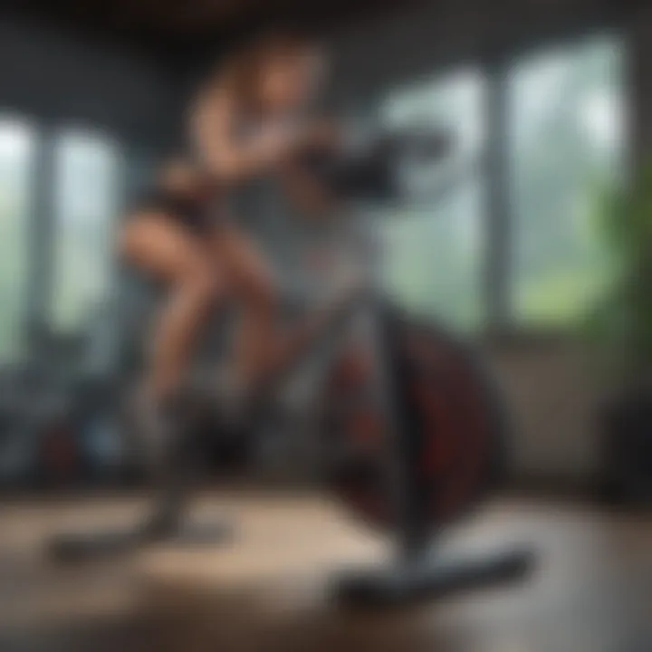 High-performance stationary fitness bike with advanced technology