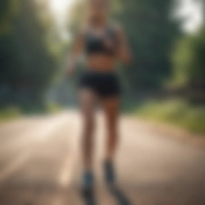 Runner checking their fitness watch during a race