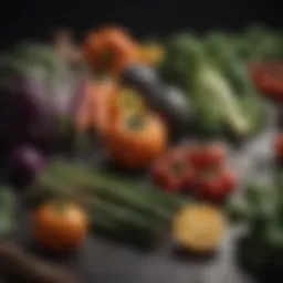 A vibrant assortment of iron-rich vegetables