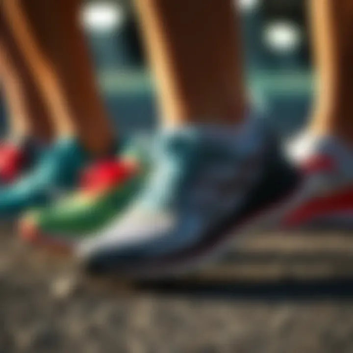 Variety of running shoe options for different foot types