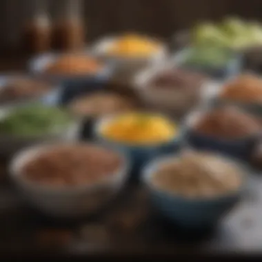 Understanding Macronutrients for Muscle Building An assortment of macronutrients displayed in visually appealing bowls