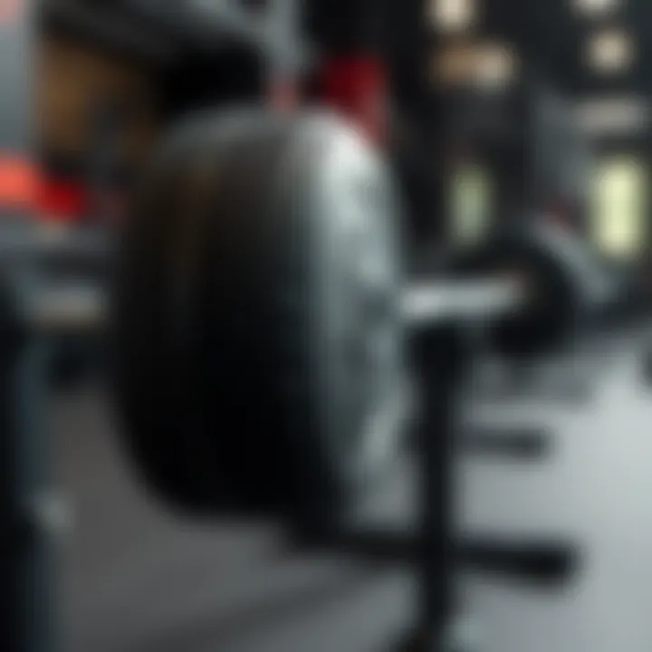 Barbell with knurled grip for enhanced control