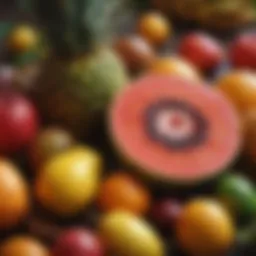 A vibrant assortment of tropical fruits showcasing their rich colors and textures