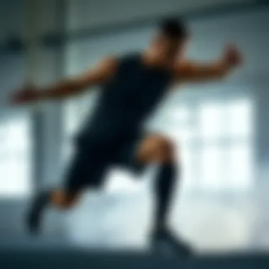 Explosive Training Movements Athletic individual showcasing explosive movements during training
