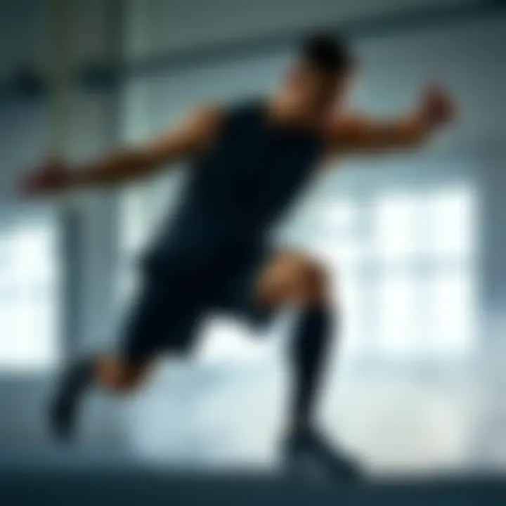 Explosive Training Movements Athletic individual showcasing explosive movements during training