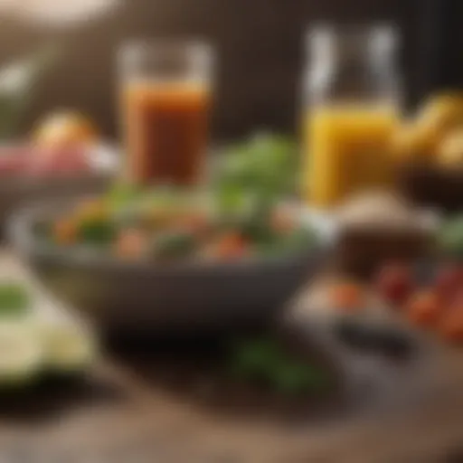 Healthy meal prep with fresh ingredients