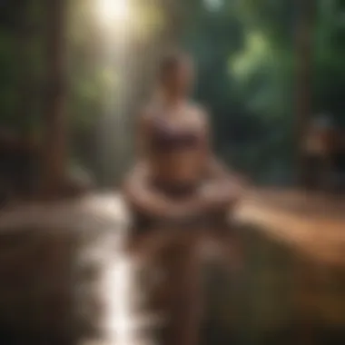 Mindfulness in Cleansing Fasting A serene meditation space representing the mental aspect of cleansing fasting