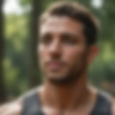 Mindfulness and Recovery Techniques for Athletes Individual engaging in mindfulness and recovery techniques post-workout