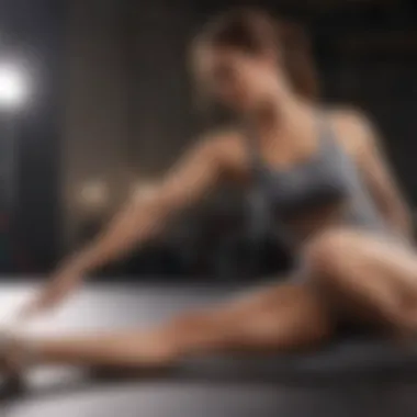 Stretching Routine for Enhanced Flexibility Individual performing a stretching routine for flexibility