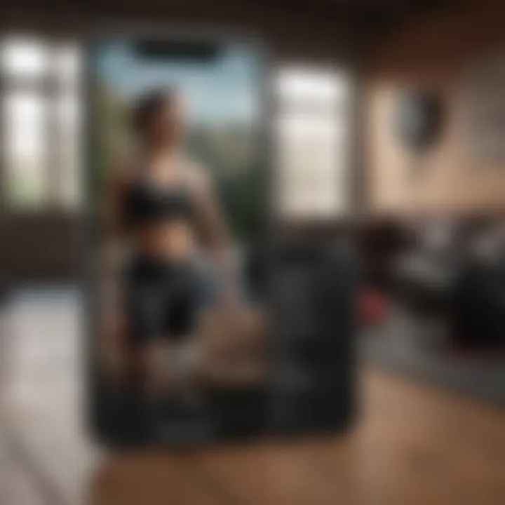 An engaging user interface of a workout app designed for ease of use and accessibility.