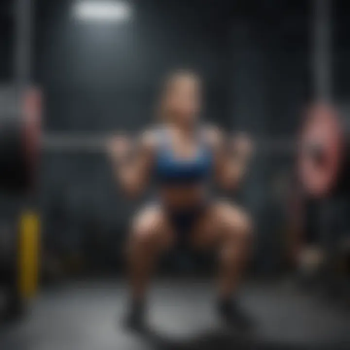 An athlete performing a clean and jerk with proper form