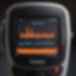 A close-up view of a medical oximeter displaying blood oxygen levels