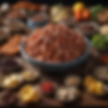 Diverse Iron Sources A vibrant display of various iron-rich foods