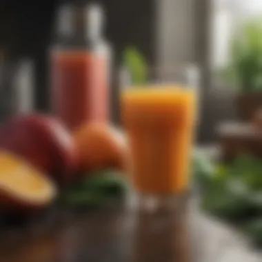 Nutrient-rich ingredients laid out for juice preparation