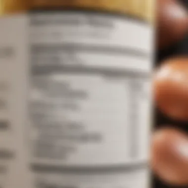 A close-up of a nutrition label, highlighting key macronutrients in a keto product.