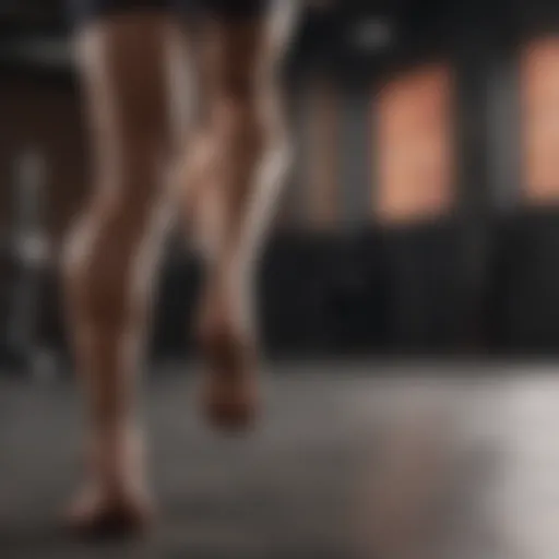 Dynamic leg exercise showcasing strength development