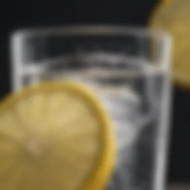 Nutritional chart illustrating benefits of lemon water