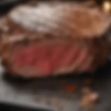 Close-up of a perfectly seared steak