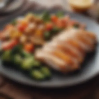 Protein-rich chicken breast with vegetables