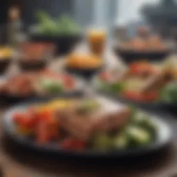 Healthy ketogenic meal plate