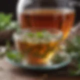 A soothing herbal tea infused with natural ingredients to alleviate head cold symptoms