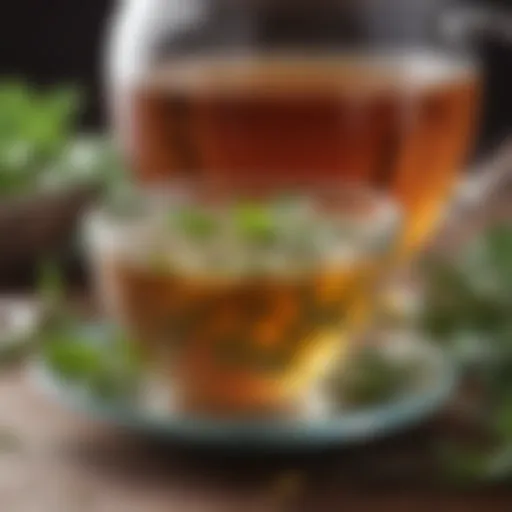 A soothing herbal tea infused with natural ingredients to alleviate head cold symptoms