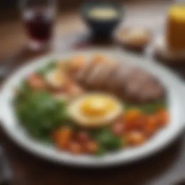 Crafting Balanced Meals for Weight Gain Illustration of a well-balanced vegetarian meal plate
