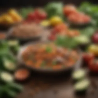 Nutrient-Dense Vegetarian Foods for Weight Gain Colorful array of plant-based foods rich in calories