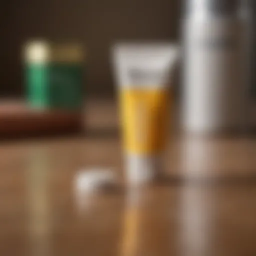 Close-up of Neosporin ointment tube on a table