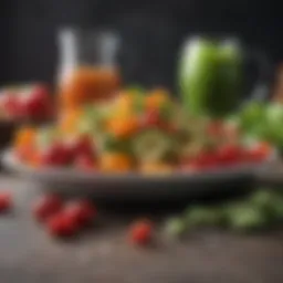 Fresh vegetables and fruits for a balanced diet