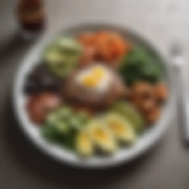 A visually appealing plate of a well-portioned meal showcasing balanced nutrition