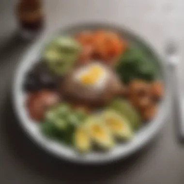 The Art of Creating Balanced Meals for Fat Loss A visually appealing plate of a well-portioned meal showcasing balanced nutrition