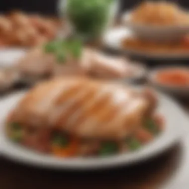 Selection of Lean Proteins for Weight Management An assortment of lean proteins like chicken, fish, and legumes on a plate.