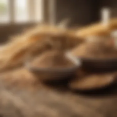 Whole Grains: The Foundation of a Healthy Diet A selection of whole grains displayed in a rustic setting.