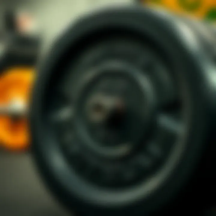 Durability in Bumper Plates Close-up of durable bumper plates with weight specifications