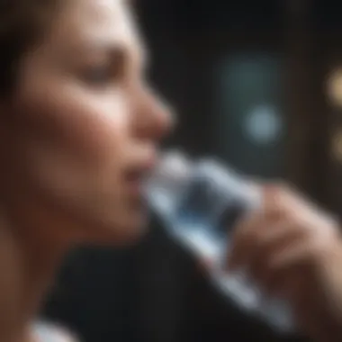 An athlete sipping water from a bottle, emphasizing the importance of hydration before exercise.