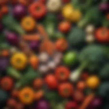 Vibrant Vegetables for Muscle Health A colorful array of vegetables rich in vitamins and minerals