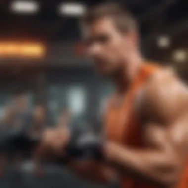 Motivational Coaching During High-Intensity Training Motivational coach leading a high-intensity training session.