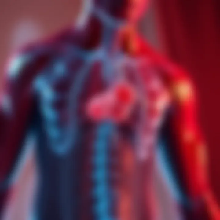 A visual representation of the physiological changes during high blood sugar