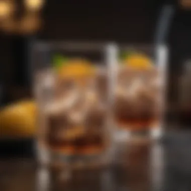 Refreshing Homemade Soda in Elegant Glasses Refreshing homemade soda served in elegant glasses.