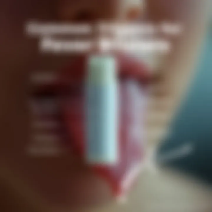 Common Triggers of Fever Blisters Illustration of common triggers for fever blisters