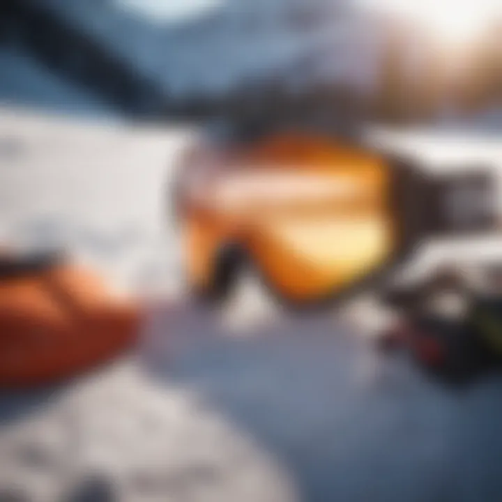 Essential ski training gear laid out