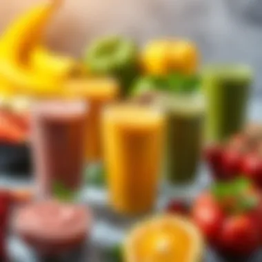 Diverse Recipes for Optimal Nutrition An array of smoothie recipes displayed beautifully