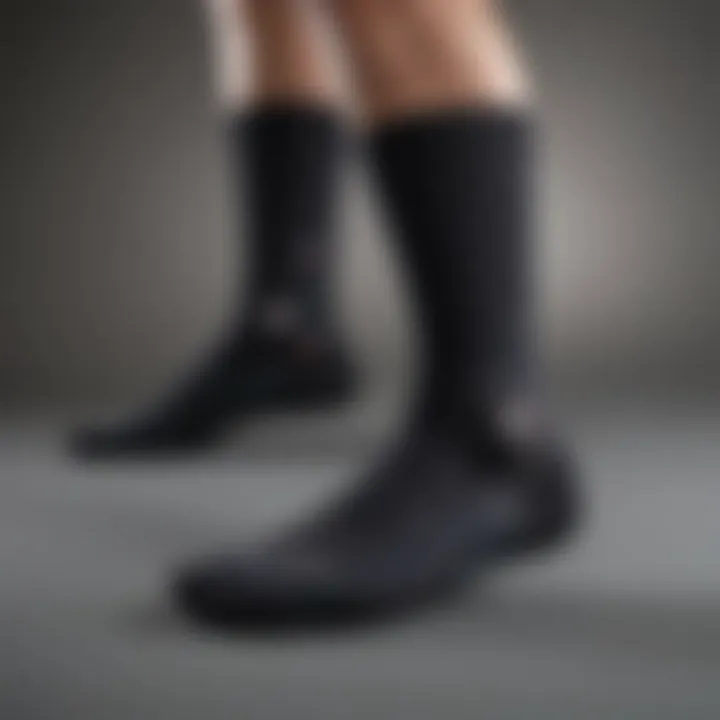 Diagram illustrating sock designs that promote airflow and temperature regulation