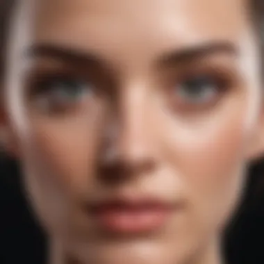Cosmetic Enhancements for Facial Slimming Cosmetic tools arranged artistically to enhance facial features.
