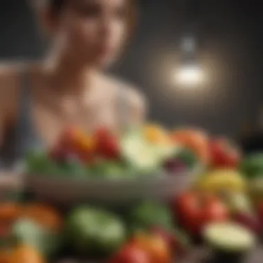 Healthy Dietary Choices A vibrant array of fresh vegetables and fruits emphasizing a healthy diet.